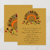 Cute Turkey Kaart (Voorkant / Achterkant)