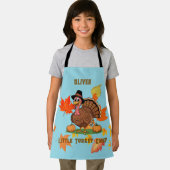Cute Turkey Kids Schort – Kleine Chef Naam (Insitu)