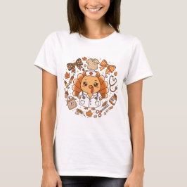 Cute Turkey Nurse | Thanksgiving Medical Staff T-shirt