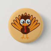 Cute Turkey Ronde Button 5,7 Cm (Voorkant)