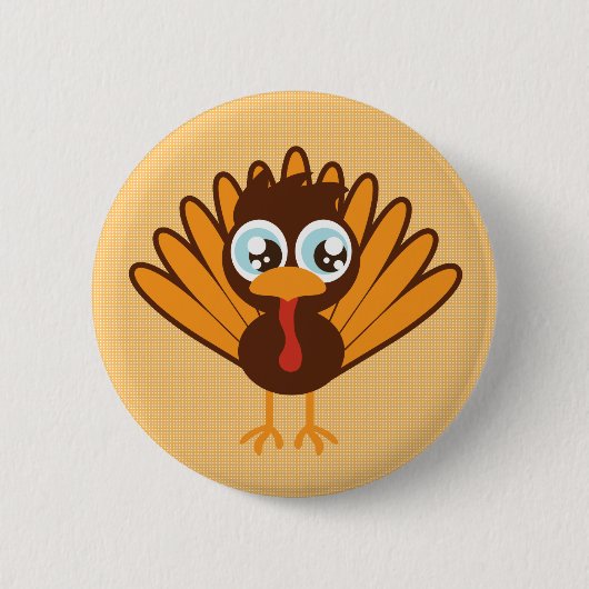 Cute Turkey Ronde Button 5,7 Cm (Voorkant)