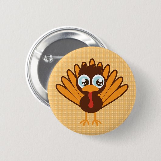 Cute Turkey Ronde Button 5,7 Cm (Voorkant /achterkant)