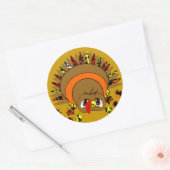 Cute Turkey Ronde Sticker (Envelop)