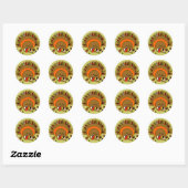 Cute Turkey Ronde Sticker (Vel)