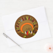 Cute Turkey Ronde Sticker (Envelop)