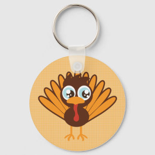 Cute Turkey Sleutelhanger