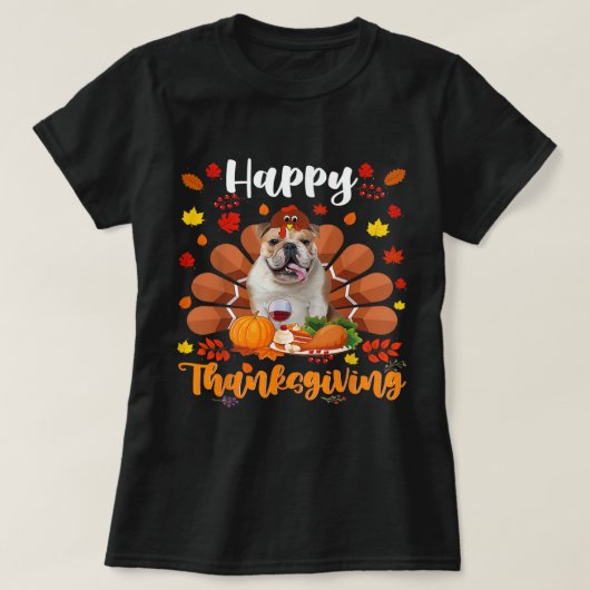 Cute Turkey Terrier Dog Autumn T-shirt (Design voorkant)