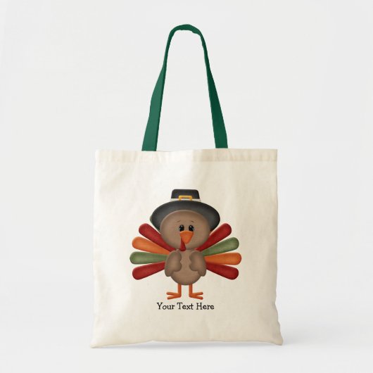 Cute Turkey Thanksgiving (aanpasbaar) Tote Bag (Voorkant)