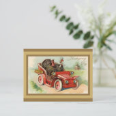 Cute  Turkey Thanksgiving Briefkaart (Staand voorkant)