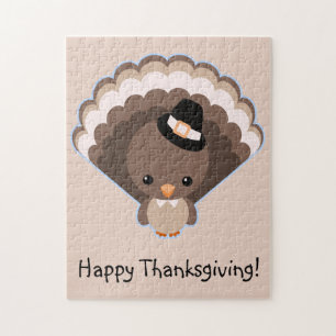Cute Turkey Thanksgiving Day Legpuzzel
