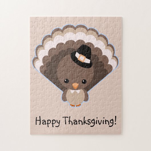 Cute Turkey Thanksgiving Day Legpuzzel (Verticaal)