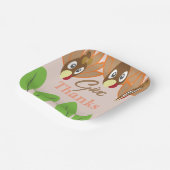 Cute Turkey Thanksgiving Dinner Party Papieren Bordje (Gebogen)