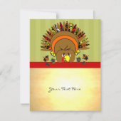 Cute Turkey Thanksgiving Flyer Feestdagenkaart (Voorkant)