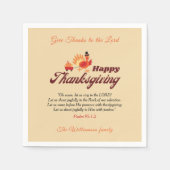 Cute Turkey Thanksgiving | Give Thanks to the Lord Servet (Voorkant)