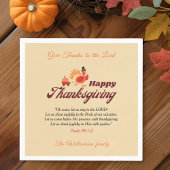 Cute Turkey Thanksgiving | Give Thanks to the Lord Servet