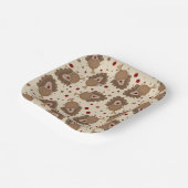 Cute Turkey Thanksgiving Papieren Bordje (Gebogen)