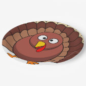 Cute Turkey Thanksgiving Papieren Bordje (Gekanteld)