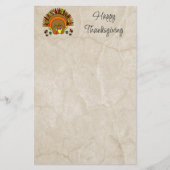 Cute Turkey Thanksgiving Stationery Briefpapier (Voorkant)