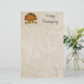 Cute Turkey Thanksgiving Stationery Briefpapier (Staand voorkant)