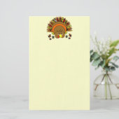 Cute Turkey Thanksgiving Stationery Briefpapier (Staand voorkant)