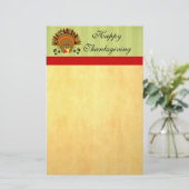 Cute Turkey Thanksgiving Stationery Briefpapier (Staand voorkant)