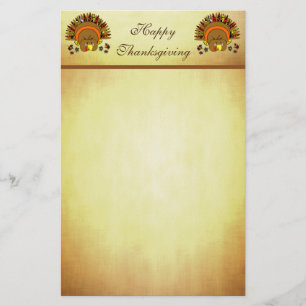 Cute Turkey Thanksgiving Stationery Briefpapier