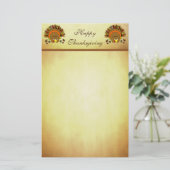 Cute Turkey Thanksgiving Stationery Briefpapier (Staand voorkant)