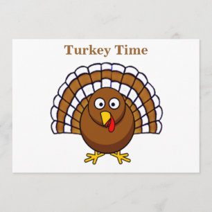 Cute Turkey Thanksgiving Uitnodigingen