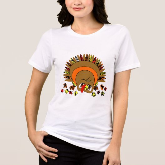 Cute Turkey Tri-Blend Shirt (Voorkant)