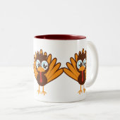 Cute Turkey Tweekleurige Koffiemok (Voorkant rechts)