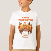 Cute Turkeys Feast T-shirt (Voorkant)
