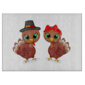 Cute Turkeys Snijplank (Voorkant)