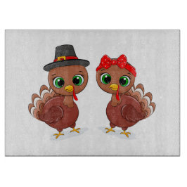 Cute Turkeys Snijplank