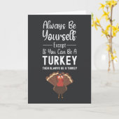 Cute Turkije Kaarten Grappige Humor Herfst Val (Gele Bloem)