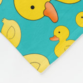 Cute turkooise rubbereenden fleece deken (Hoek)