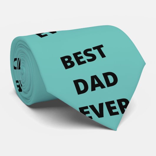 Cute Turquoise Blue Best Pap Ever Vaderdag Stropdas (Opgerold)