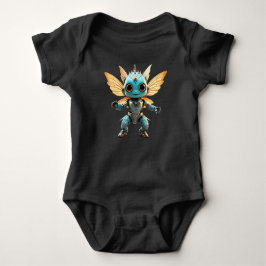Cute Turquoise Dancing Robot Pixie Romper