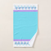 Cute Turquoise en Paarse Fish Bath Towel Set Bad Handdoek (Handdoek)