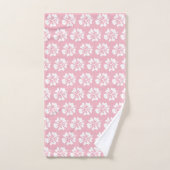 Cute turquoise en roze Hawaiian flower floral Bad Handdoek (Handdoek)