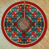 Cute turquoise festive christmas printed custom kerstboom rok