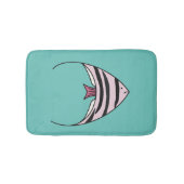Cute Turquoise Fish Badmat (Voorkant)