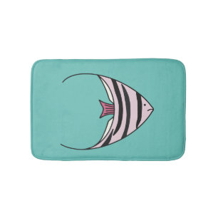 Cute Turquoise Fish Badmat