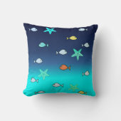 Cute Turquoise Green Blue Starfish Cushion Kussen (Voorkant)
