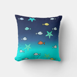 Cute Turquoise Green Blue Starfish Cushion Kussen