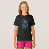 Cute Turquoise Kat Kinder T-Shirt (Voorkant volledig)