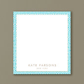 Cute Turquoise Lattice Pattern Notitieblok
