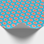 Cute Turquoise Mod Retro 60s Vloerpatroon Cadeaupapier (Hoek)