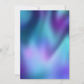 Cute turquoise paarse faux glitter monogram kaart (Achterkant)