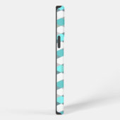 Cute Turquoise Pink Squares Triangles Art Pattern iPhone Hoesje (Rechterkant)