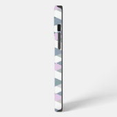 Cute Turquoise Pink Squares Triangles Art Pattern iPhone Hoesje (Linkerkant)